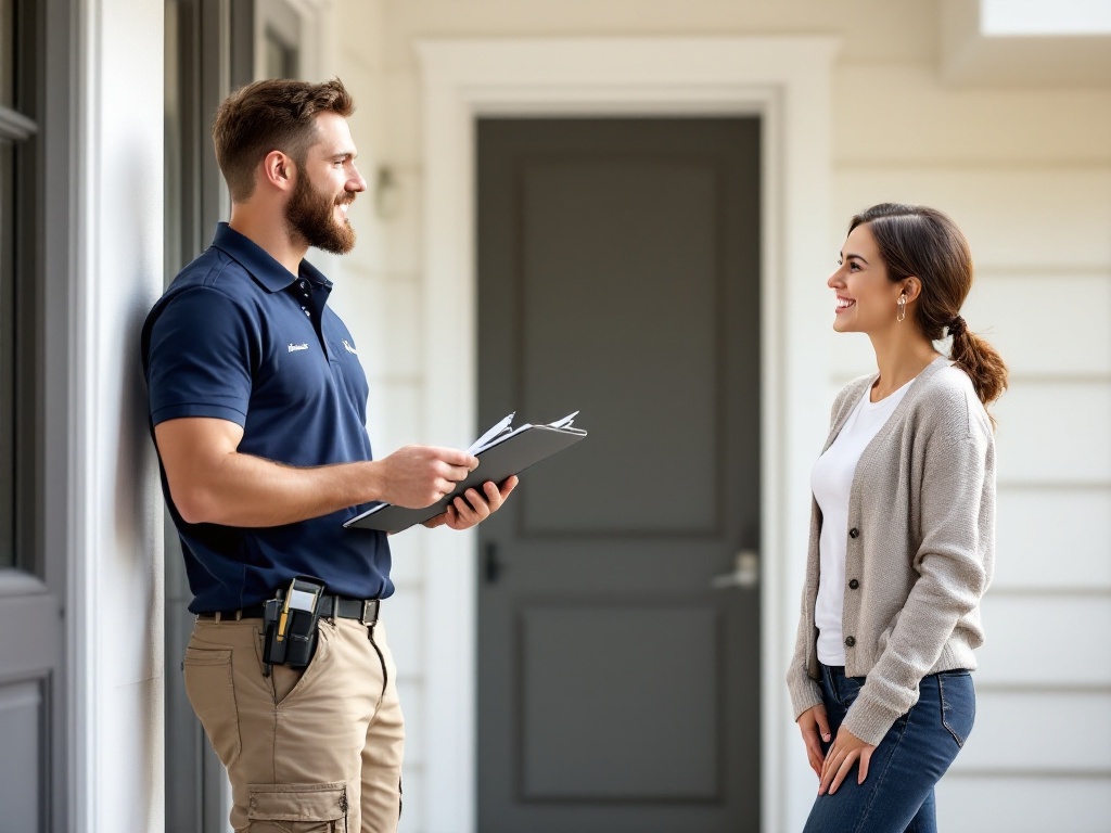 Experienced pest control technician in Palo Alto, CA checking for pests